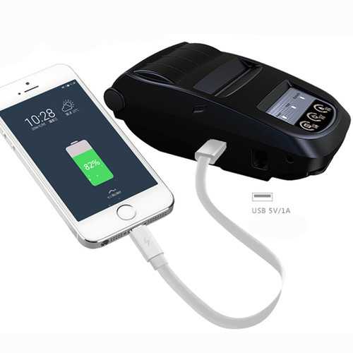 NT-1800 Mini Bluetooth 4.0 Thermal Printer 58mm QR Code Mobie APP 5200mAh Power Bank Support Android iOS