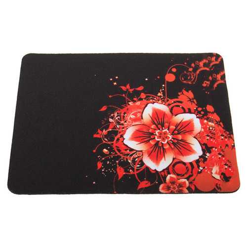 22x18cm Red Flowers Pattern Pad Mouse Pad Gaming Mat Mouse For Computer Laptop