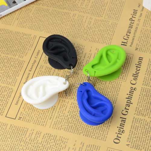 Ear Creative Silicone Sucker Stand Holder Cable Organizer For Smartphone Key Chain Earphone