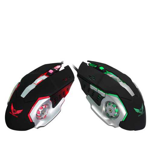 X500 3200DPI Adjustable 6 Button USB Wired LED Backlight Gaming Mouse for PC Computer Laptops