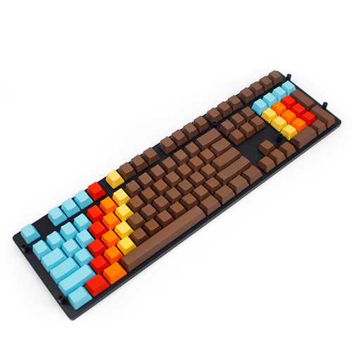 108 Key PBT OEM Profile Rainbow / 1976 Blank Keycaps For MX Switches Mechanical Keyboard