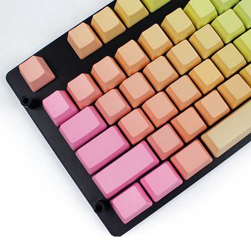 108 Key PBT OEM Profile Rainbow / 1976 Blank Keycaps For MX Switches Mechanical Keyboard