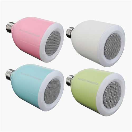 Wireless Bluetooth Remote Control Smart BlubMusic Audio Speaker LED Light Lamp