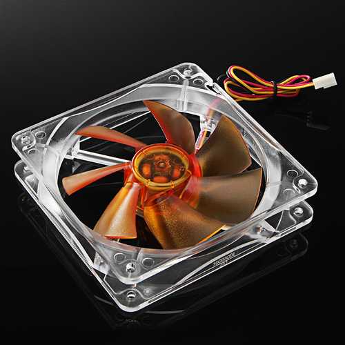Akasa AK-183-L2B 120 x 120 x 25mm 3Pin Amber Cooling Fans Twin Ball Bearing for PC