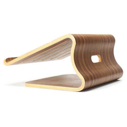 Wooden Laptop Cooling Holder Stand Radiator Dock Tray For Notebook Tablet