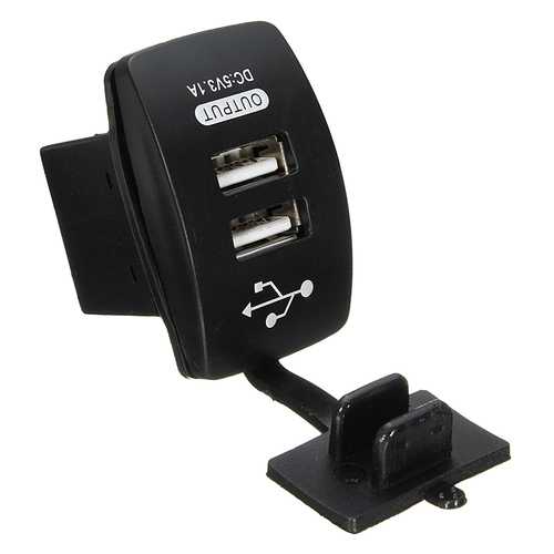 3.1A 12-24V 2 USB Car Cigarette Lighter Socket Splitter US Plug Charger For iphoneX 8/8Plus Samsung