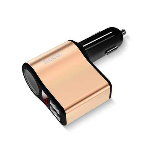 HOCO Z10 Dual USB 5 V 2.4A LED Display Car Charger for Samsung Xiaomi iPhone Huawei