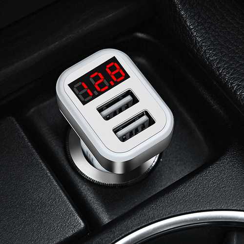 HOCO Z3 2U Digital Display 5V 3.1A Dual USB Car Charger for iPhone X Samsung S8 S9 Note 8 Plus