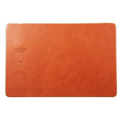 QI Leather Wireless Charging Mouse Pad For QI Device Smartphone