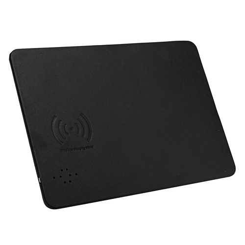 Imitation Leather Mobile Phones Wireless Fast Charger Mouse Pad Qi Wireless Charging