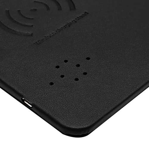 Imitation Leather Mobile Phones Wireless Fast Charger Mouse Pad Qi Wireless Charging