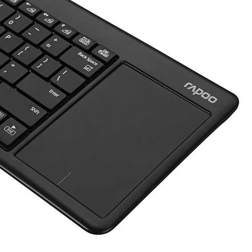 Rapoo K2600 2.4G Wireless Touch Keyboard Slim Keyboards With Touch Pad Panel for Smart TV Box PC