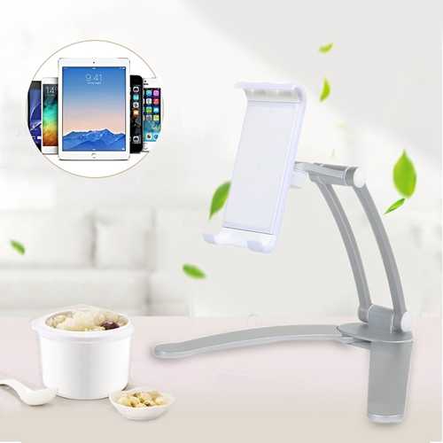 Bakeey Universal Aluminium Alloy Adjustable Wall Mounted Lazy Desktop Holder For Ipad Phone Tablet