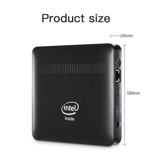 Mini PC 2GB DDR3L-1600 32GB Emmc Cherry Trail-T3 Quad Core win10 Supports Intel Burst Technology