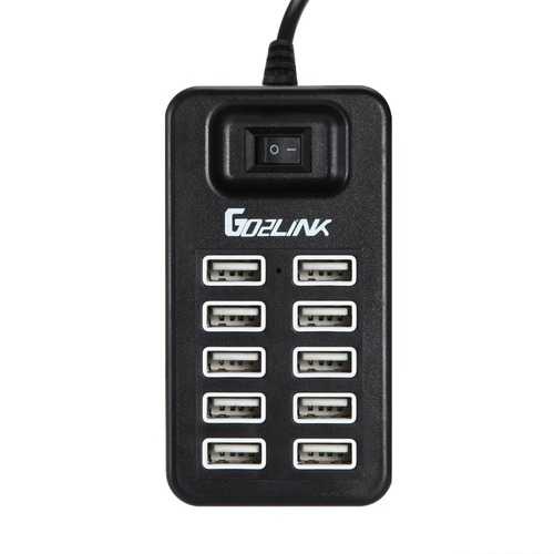 Bakeey 10 Ports USB 2.0 USB Charger with On/Off Switch Portable USB Charger for Mobile Phone