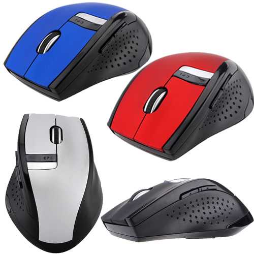 Portable Optical RF 2.4GHz Ergonomic USB Receiver Wireless Mouse