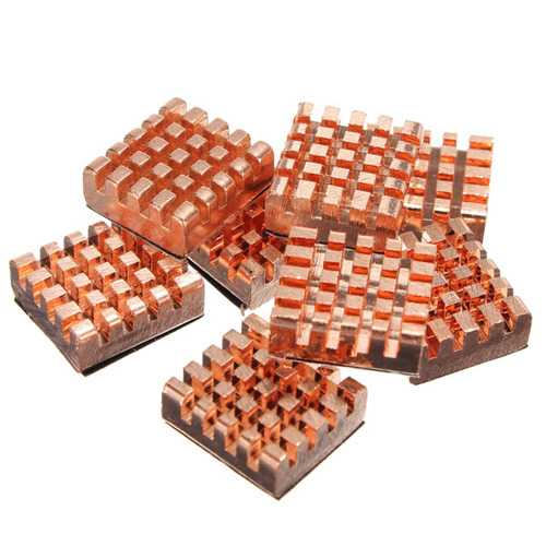8pcs Memory Copper Heat Sink For DDR DDR2 DDR3 RAM 12x13x5mm