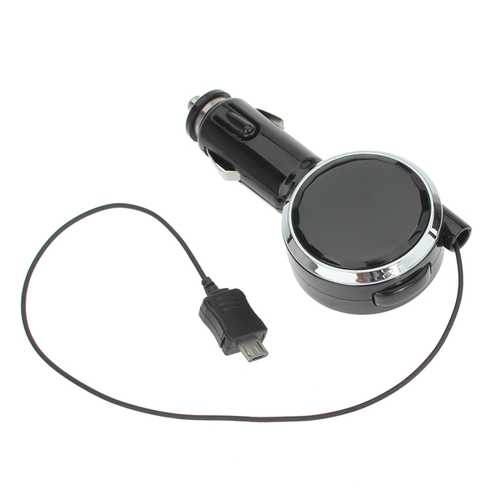 Retractable Micro USB Car Charger For Cell Phones With Micro Port