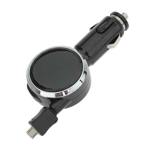 Retractable Micro USB Car Charger For Cell Phones With Micro Port