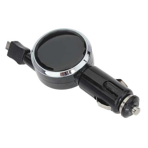 Retractable Micro USB Car Charger For Cell Phones With Micro Port