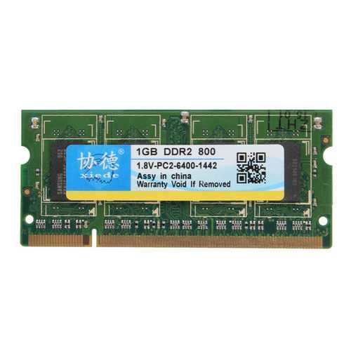 Xiede 1GB DDR2 PC2-6400 800MHz Non-ECC DIMM Memory RAM 200 Pins For Notebook Laptop