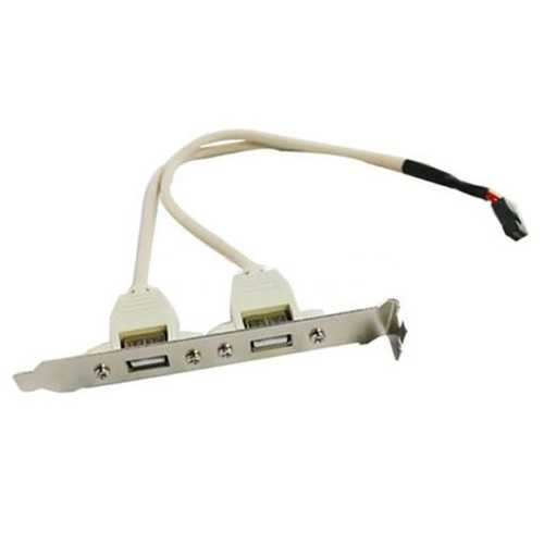 2 Port USB 2.0 Rear Panel Expansion Bracket to Motherboard USB Header