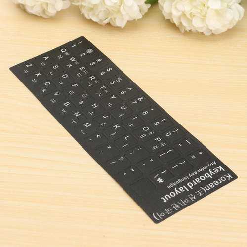 Korean Keyboard Transparent Laptop Desktop Alphabet Stickers Protective Film