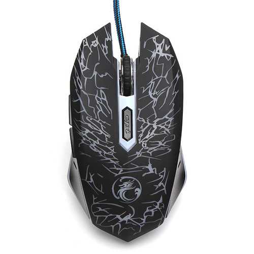 Estone X5 USB Wired 800/1200/1600/2400 DPI Gaming Mouse with LED Breathing Light