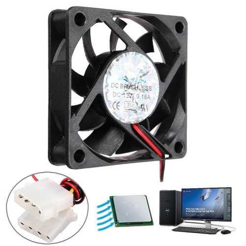 60mm x 60mm x 15mm 12V 4 Pin Internal Computer CPU Cooling Fan Desktop Cooler Fan