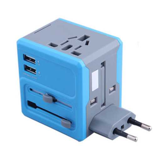 WTA-608 Multifunction Universal Dual USB Travel Charger Converter Adapter Plug