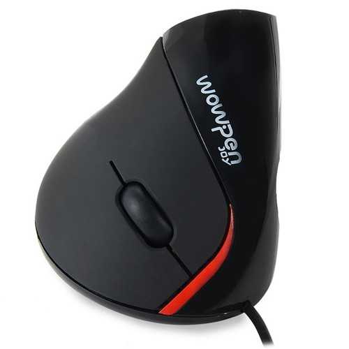 Wowpen-joy 5D 2.4GHz Wired USB Vertical Optical Mouse BLACK