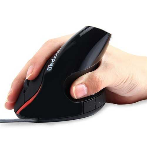 Wowpen-joy 5D 2.4GHz Wired USB Vertical Optical Mouse BLACK