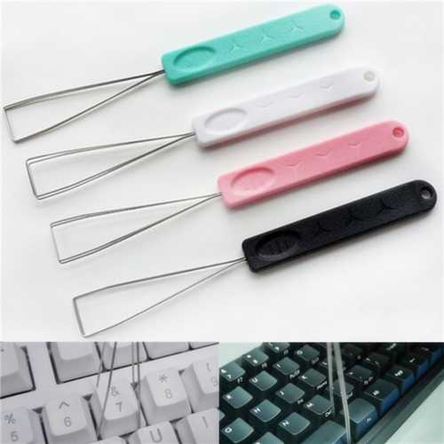 Keyboard Key Keycap Puller Key Cap Remover With Unloading Steel Cleaning Tool