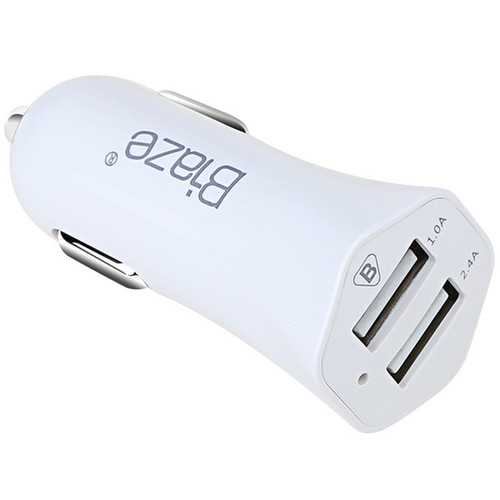 BIAZE MC5 5V 3.4A Dual USB Port Car Charger Adapter For Tablet Cell Phone
