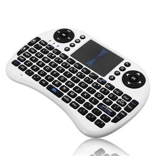 Mini 2.4G Wireless Keyboard With Touchpad Fly Mouse For PC Android TV White