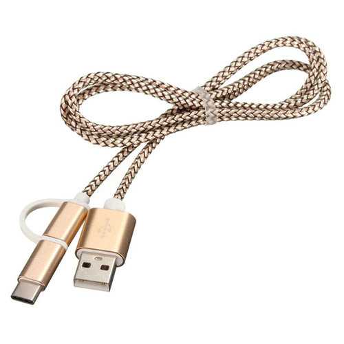1M USB 3.1 Type C Micro USB Charger Data Sync Cable for Tablet Random Shipment