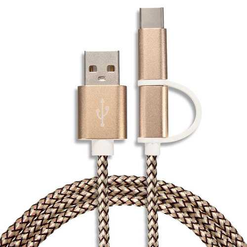 1M USB 3.1 Type C Micro USB Charger Data Sync Cable for Tablet Random Shipment