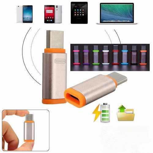 USB 3.1 Type C to Micro USB 2.0 Female Adapter for Tablet Cell Phone Random Shipment