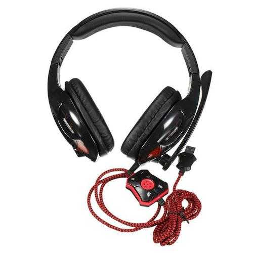 Gaming Headset 7.1Ch Stereo Foldable Headbrand Headphone USB LED With Mic