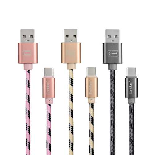Earldom 1M USB 3.1 TYPE-C Nylon Charging Cable for Tablet Cell Phone