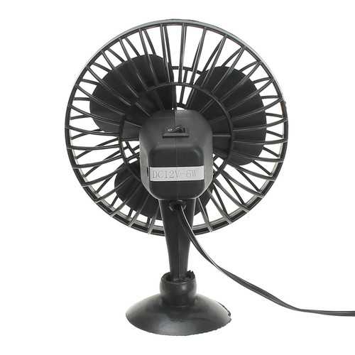 12V 1A 15W 4Inch Disc Type Car Cooling Fan Suction Mount with Cigarette Lighter Socket