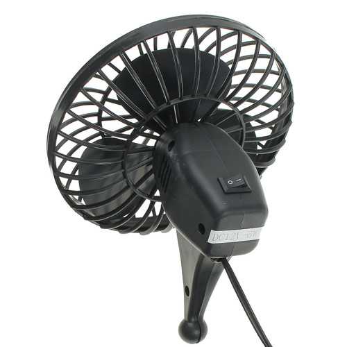 12V 1A 15W 4Inch Disc Type Car Cooling Fan Suction Mount with Cigarette Lighter Socket