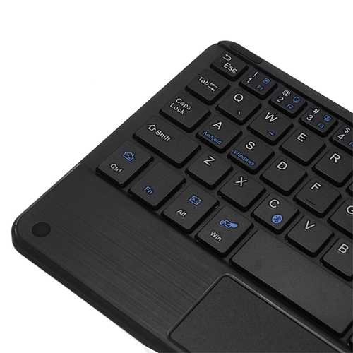 B.O.W HB119 Universal Wireless Bluetooth Touch Keyboard with Leather for Tablet Cell Phone