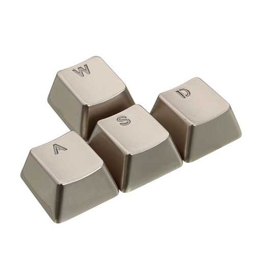 Zinc Alloy Transparent WASD Metal Mechanical Keyboard Keycaps for Cherry MX