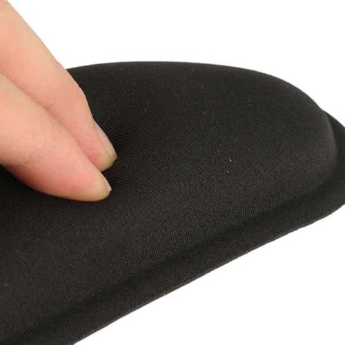 Black Anti-Slip Silica Gel Wrist Rest Mouse Pad For Desktop PC Laptop Computer