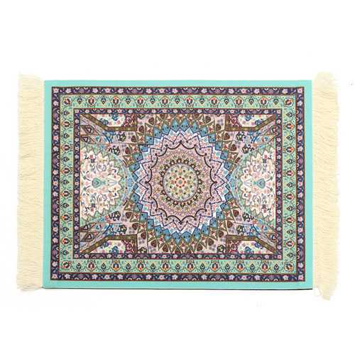 28cm x 18cm Light Blue Bohemia Style Persian Rug Mouse Pad For Desktop PC Laptop Computer