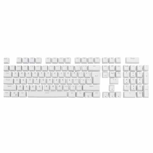 White Dual Shot PBT Translucent 104 KeyCap backlit for Cherry MX Keyboard