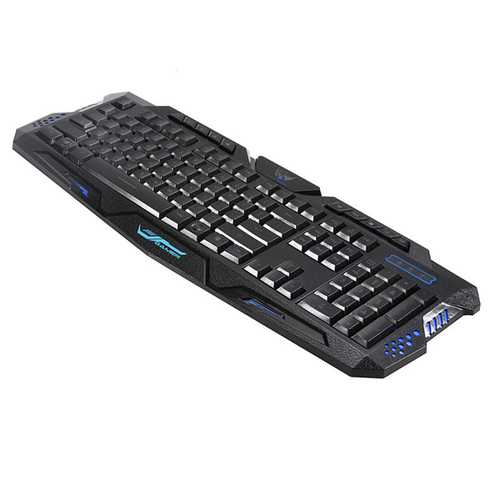 A877 English Version Wired 3 Color Adjustable Backlit Gaming Keyboard