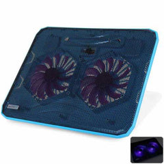 CoolCold K19 USB 2.0 Ultra Thin Luminous Game Two Fans Cooling Pads Notebook Cooler Pad for 14 15.6 17 Inch Laptops