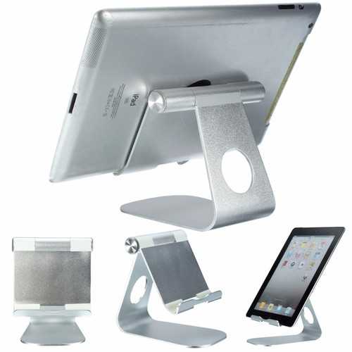 Universal Adjustable Aluminum Alloy Dock Holder Desk Stands For iPad Tablet Smartphone